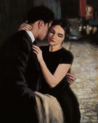 Love In The City by Fabian Perez - Embellished Canvas on Board sized 12x15 inches. Available from Whitewall Galleries